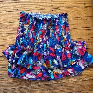 Submarine Swim girls cover up smocked skirt with butterfly